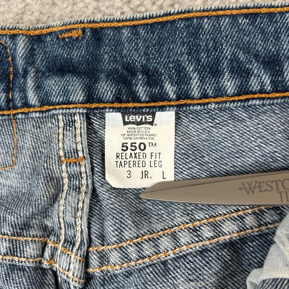 Vintage 90s Levis 550 Relaxed Fit Jeans Kids 3 JR L Blue High Rise Made In USA - Picture 6 of 16